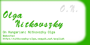 olga nitkovszky business card